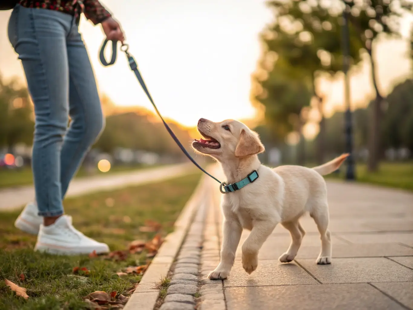 puppy lead walking training